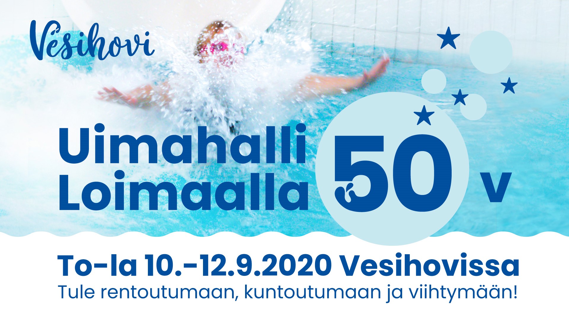 Uimahalli Loimaalla 50v -tapahtuma 10.-12.9.